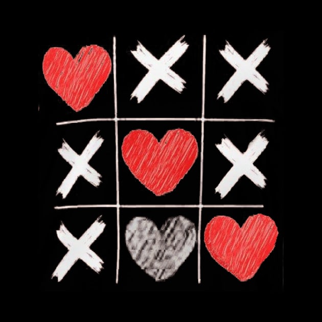 XO Valentines Day Gift Retro Game Tic-Tac-Toe Valentine XO-XO by MARBBELT