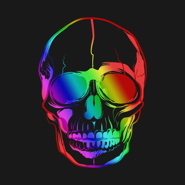 Rainbow Skull by AmandaPandaBrand