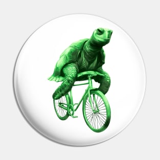 Turtle on a bike Pin