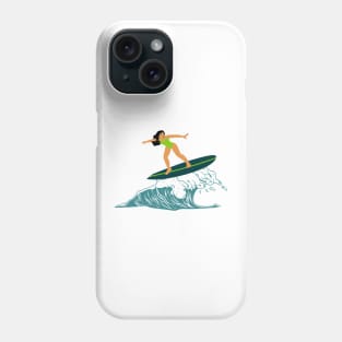 Surfing Women Phone Case