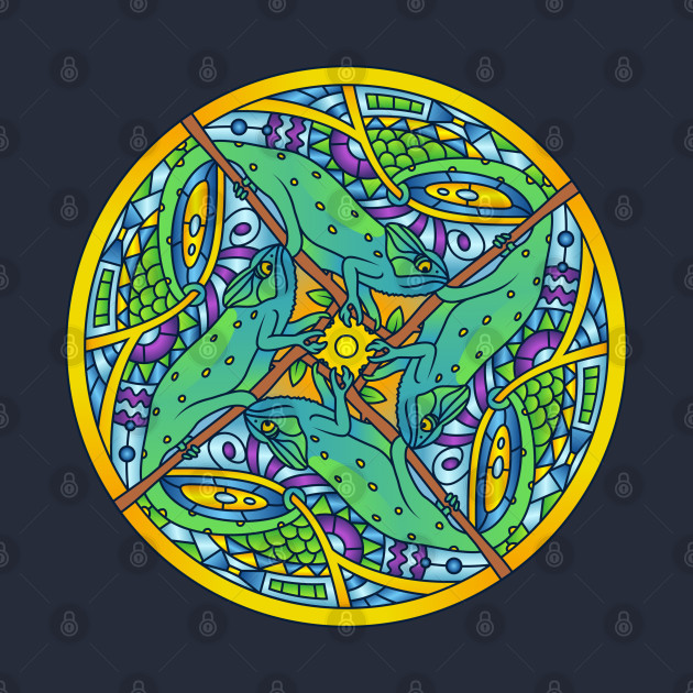 Chameleon Mandala by susannefloe