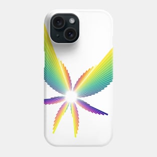 Rainbow Angel Seraphim | Flying Six Wing Bar Chart White Phone Case