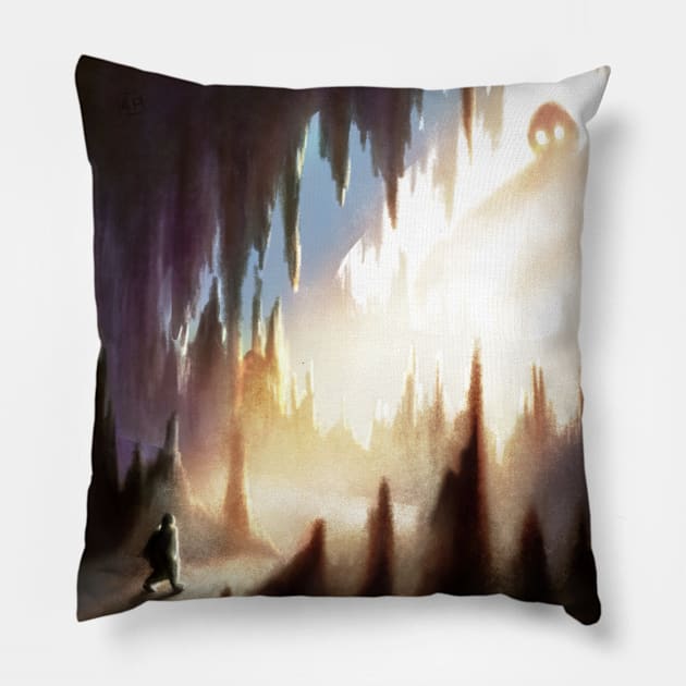 In the cavern (color) Pillow by Anazaucav