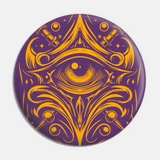 Orange eye tribal tattoo Pin