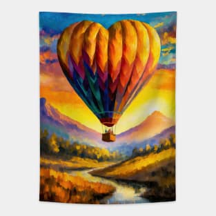 Heart air balloon Tapestry