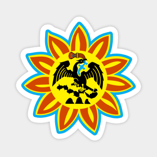 Mexica Flag Aztec Eagle Snake Sun - Original Mexican Flag Magnet