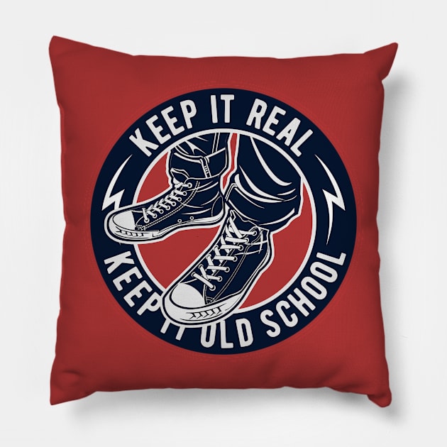 Old School Shoes Pillow by lionkingdesign