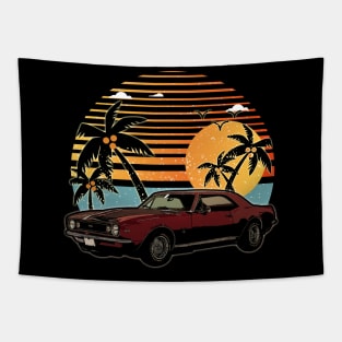 Chevrolet Camaro 1967 car sunset Tapestry