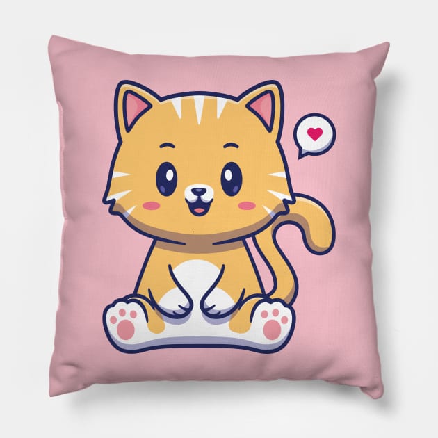 Feline Love: Sweet Charm in Every Purr Pillow by DogsandCats