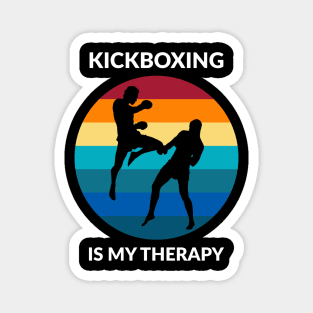 Kickboxing Is My Therapy Retro Vintage Sparring Magnet