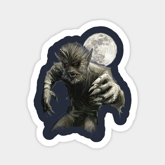 Full Moon Fever - Wolfman - Sticker | TeePublic