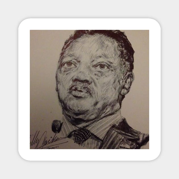 Jesse Jackson Portrait Magnet by billyhjackson86