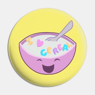 I Heart Cereal Pink Pin