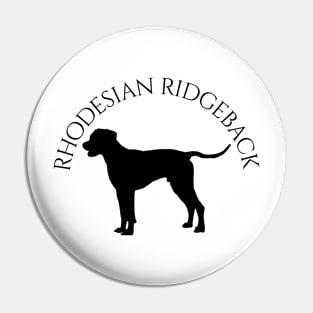 Rhodesian Ridgeback Round Text Black Pin