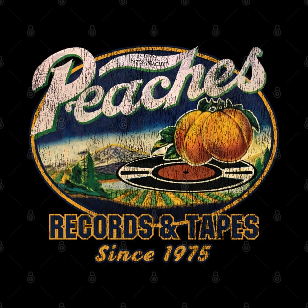 Peaches Records and Tapes Oval 1975 Worn Out by Alema Art