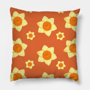 Fresh narcissus flower print Pillow