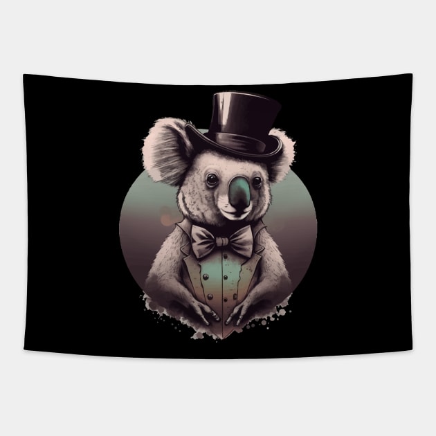 Koala with top hat Tapestry by K3rst