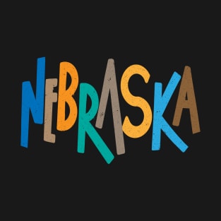 Retro Nebraska Lettering T-Shirt