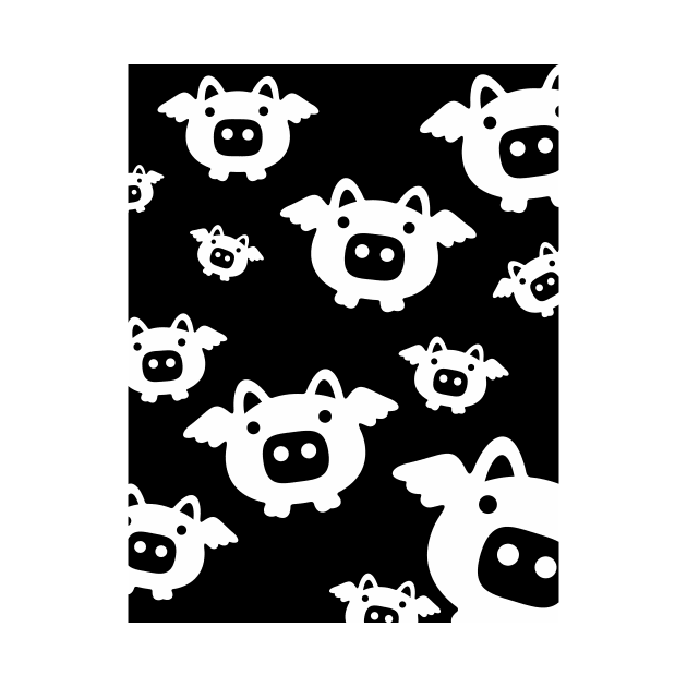 Pig White Pattern by XOOXOO