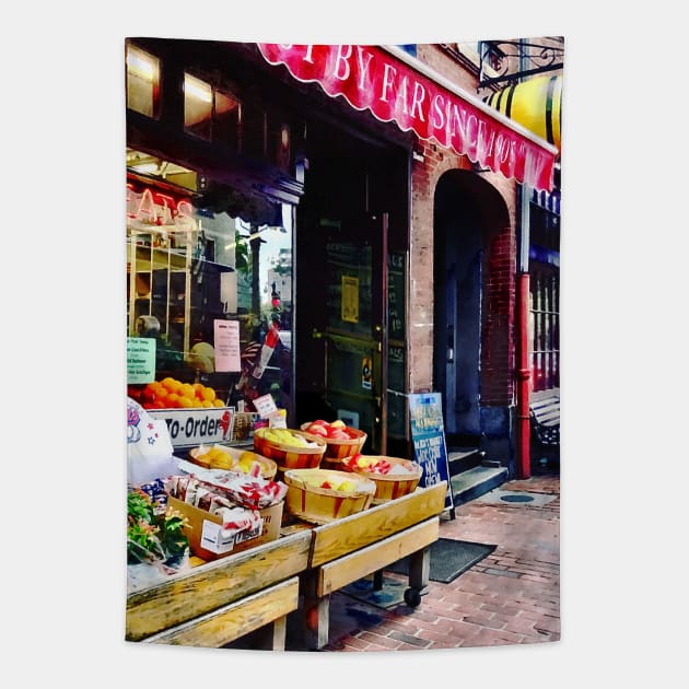 Boston MA - Fruit Stand Tapestry by SusanSavad