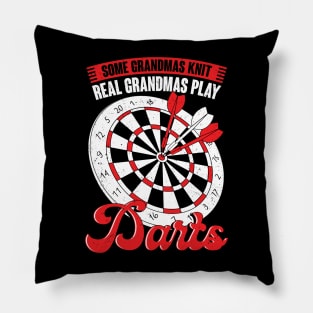 Funny Darts Grandma Grandmother Gift Pillow