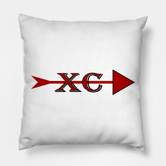 XC with arrow Pillow by Woodys Designs