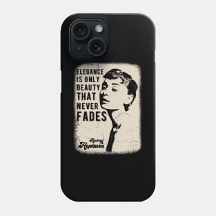 Vintage Distressed Audrey Hepburn Phone Case