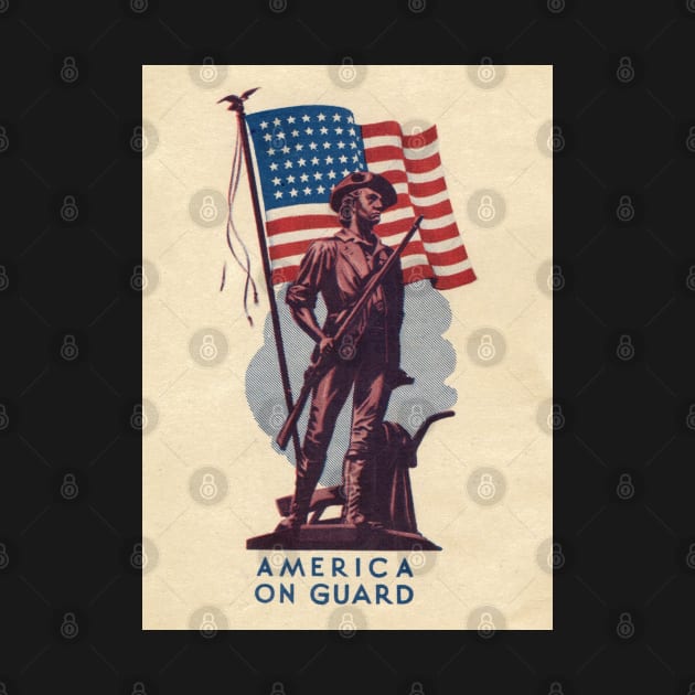 1942 US WAR SAVINGS BONDS AMERICA ON GUARD by EphemeraKiosk