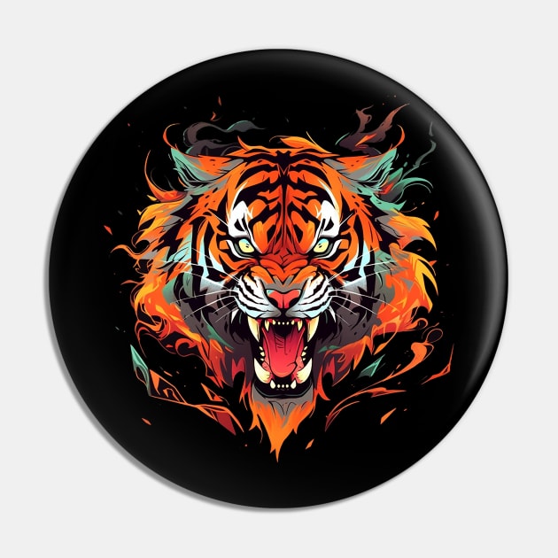 angry tiger Pin by dorapeterx