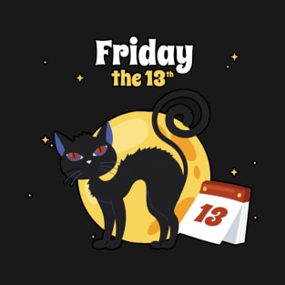 friday the 13th animal with black cat T-Shirt