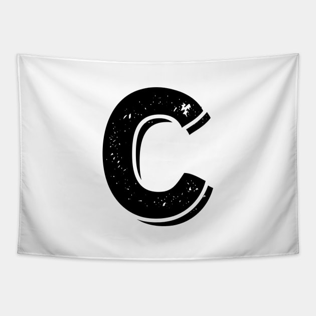 Capital Letter B Name Initial Monogram Tapestry by FTF DESIGNS