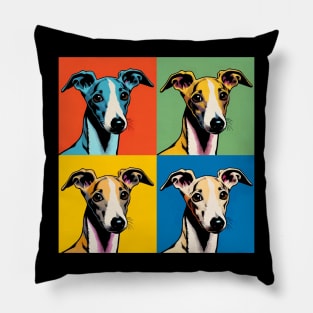 Pop Retro Whippet Art  - Cute Puppy Pillow