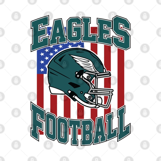 Retro Philadelphia Eagles Football by Cemploex_Art