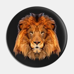 Lion Low Poly Art Pin