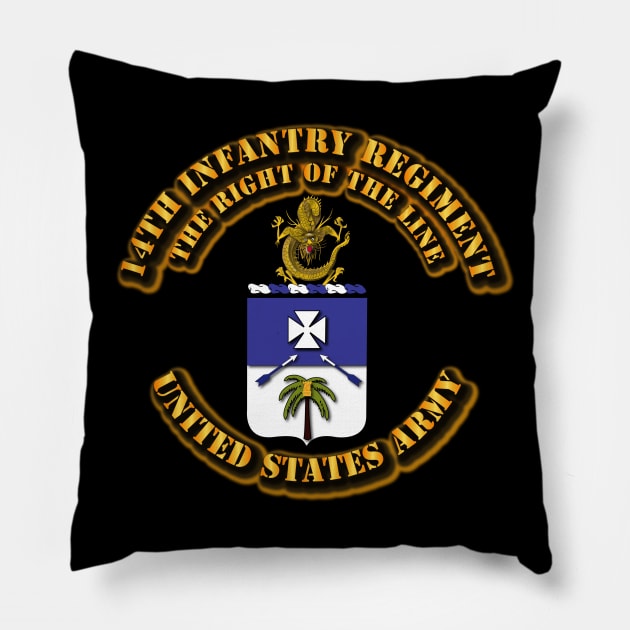 COA - 14th Infantry Regiment Pillow by twix123844