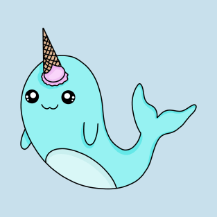 Narwhal Ice Cream Whale Unicorn T-Shirt