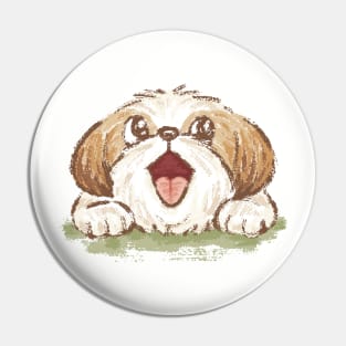 Happy Shih Zhu dog Pin