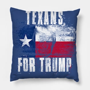 Texans For Trump - Trump 2020 Patriotic Flag Pillow