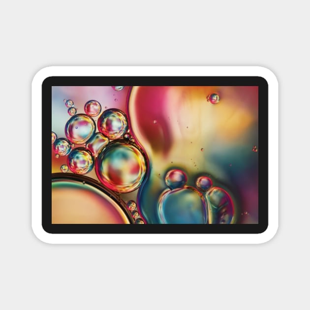 Bubblicious Rainbow Abstract Magnet by SharonJ