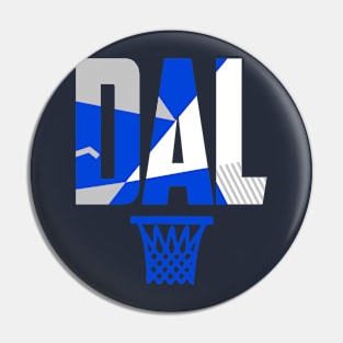 Dallas Throwback Basketball DAL Pin