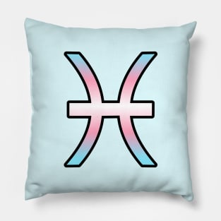 Pisces Trans Pride Symbol Pillow