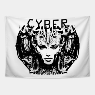 cyber face Tapestry