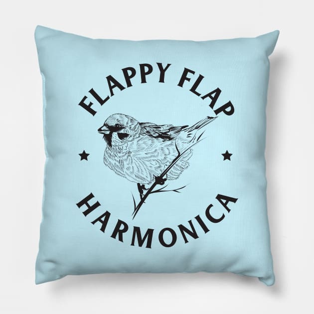 Flappy Flap Harmonica Pillow by machmigo