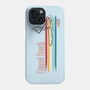 Sunset Beach Oahu Hawaii SUP Paddleboard Beach Phone Case