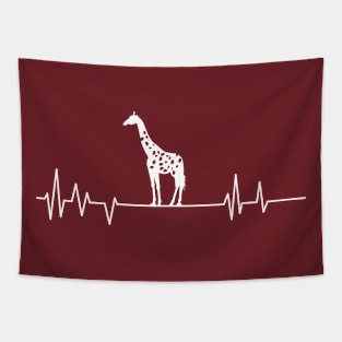 Giraffe heartbeat lover,Giraffe animal in wildlife Tapestry