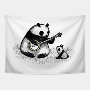 Banjo Panda Tapestry