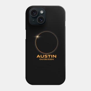 Total Solar Eclipse 2024 Austin Texas Path Of Totality Phone Case