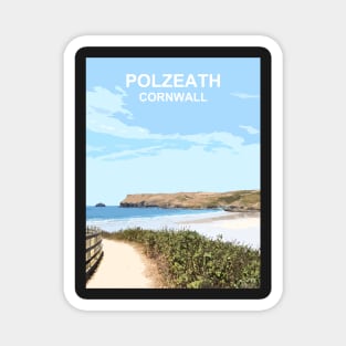 Polzeath Cornwall. Cornish gift. Kernow fishing harbour Magnet