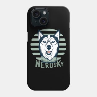 Siberian Husky Nerd, Nerdsky Phone Case