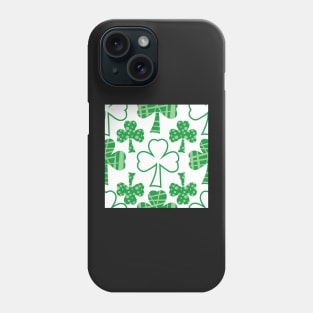 Holiday pattern filled Shamrocks, Saint Patricks Day Phone Case